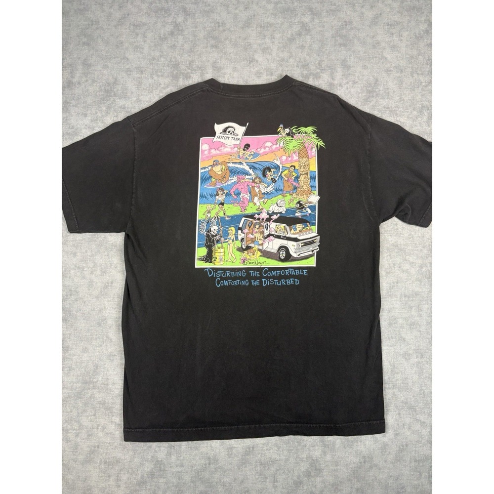 Sketchy Tank x Steve Nazar T Shirt Mens XL Black Disturbing Comfortable Graphic